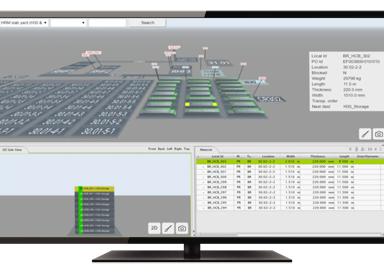 Screenshot of logistics module software