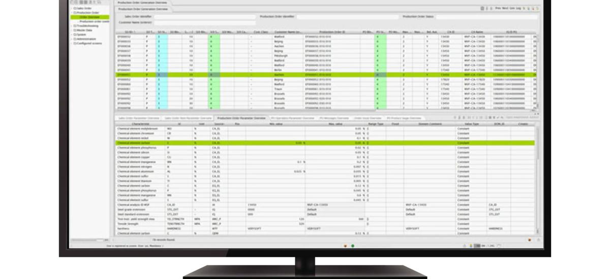 Monitor with software Order Dressing