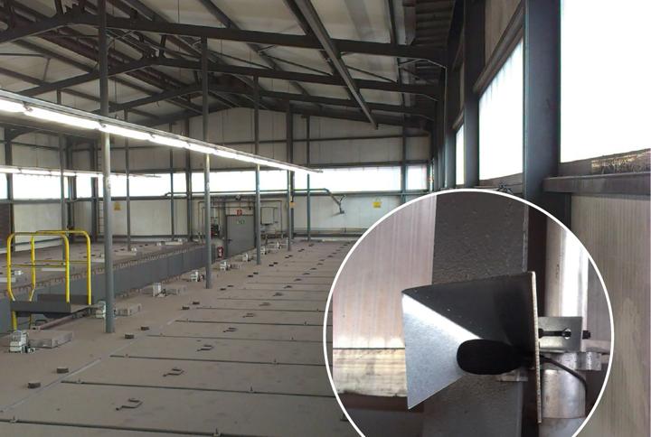 Bag filter housing and industrial microphone