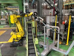 TrimRob autonomous coil trimming and sampling robot from Primetals Technologies and Polytec