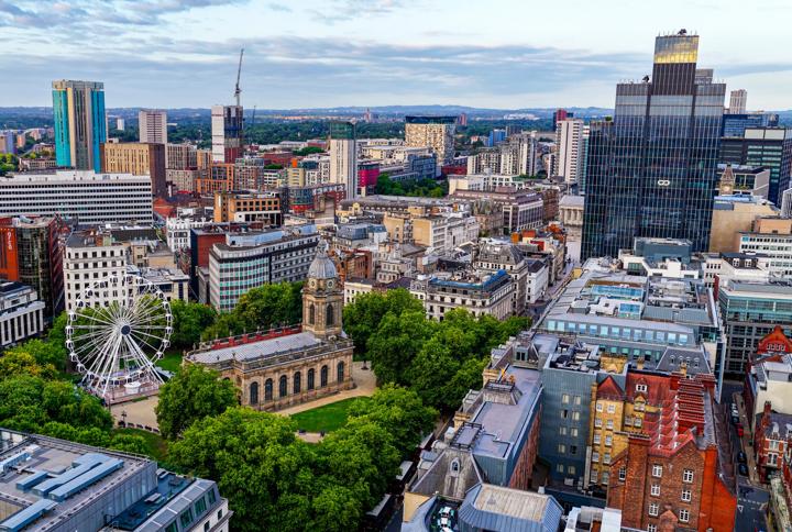 Skyline of Birmingham, UK