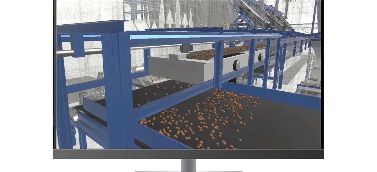 Rendering of green feed area of pellet plant