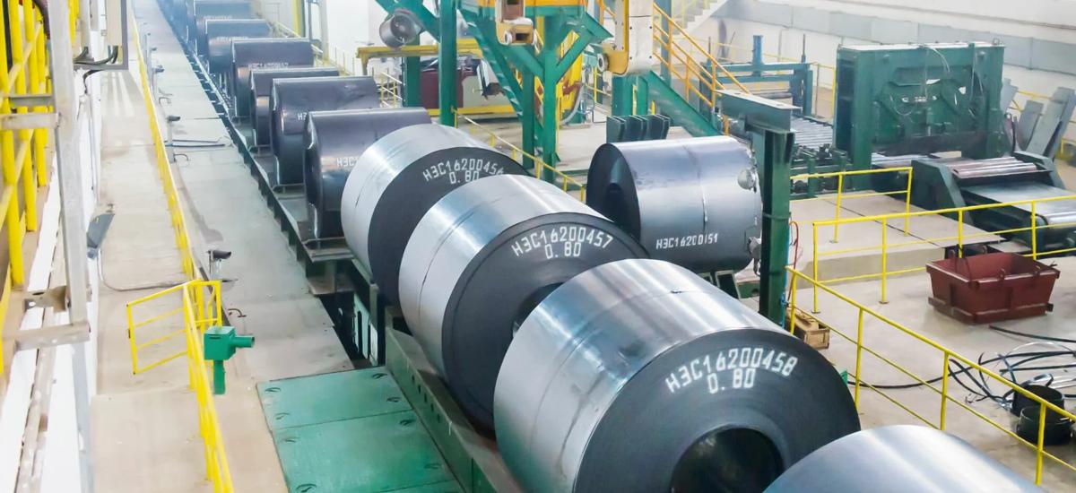 Coils of 0.8-mm thin strip, produced at the Arvedi ESP plant in Rizaho, China. The plant is currently using five ESP production lines.