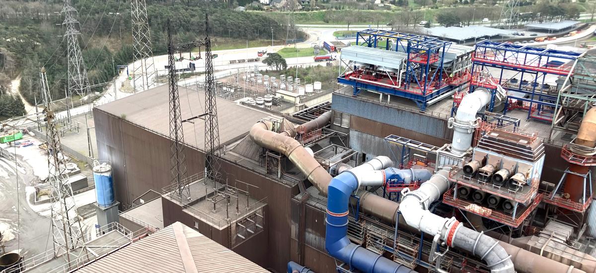 View of the off-gas cleaning system at Aperam Genk, implemented by Primetals Technologies. 