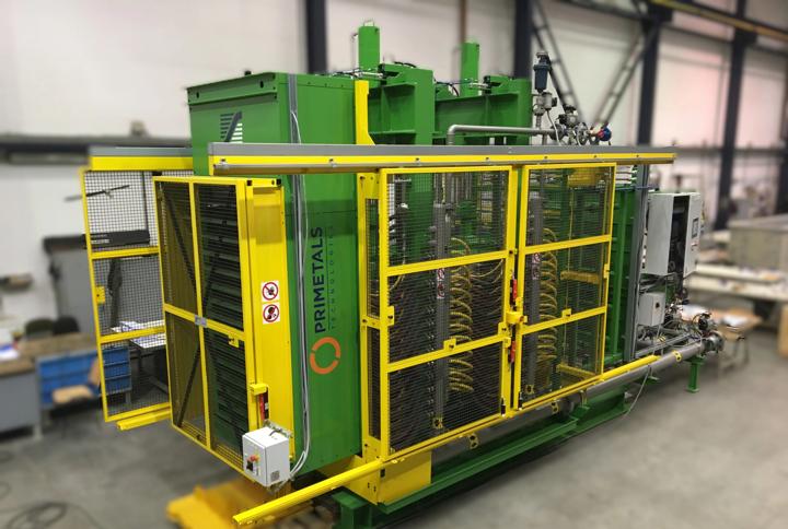 Coolant filter for an aluminum rolling plant