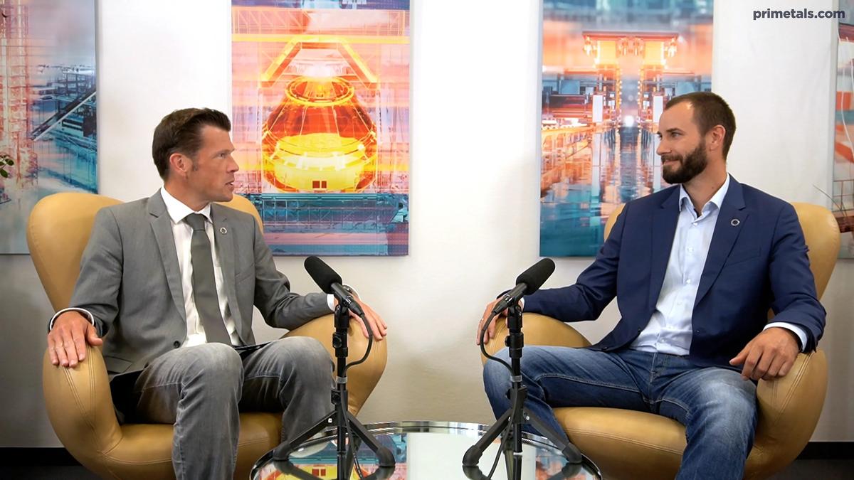 Image of the Pioneers Talk host and Michael Weinzinger from Metallurgical Services at Primetals Technologies