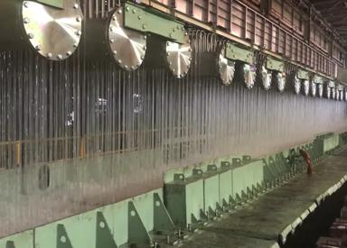 Laminar strip cooling line at voestalpine Stahl GmbH’s hot-strip mill. 