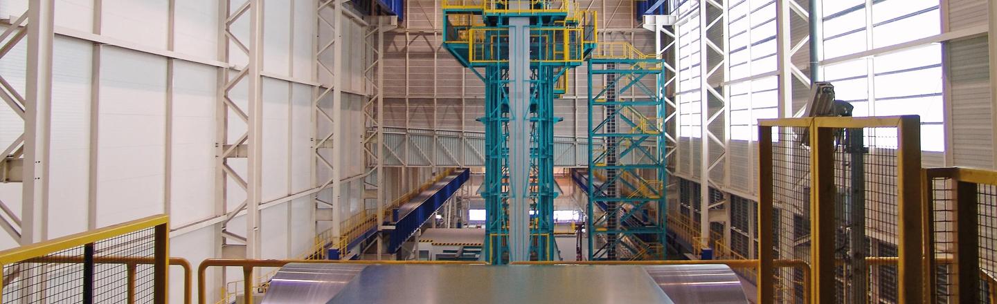 voestalpine Stahl Linz, Austria, Continuous galvanizing line, exit of loop tower