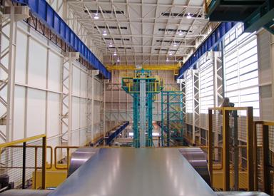 voestalpine Stahl Linz, Austria, Continuous galvanizing line, exit of loop tower