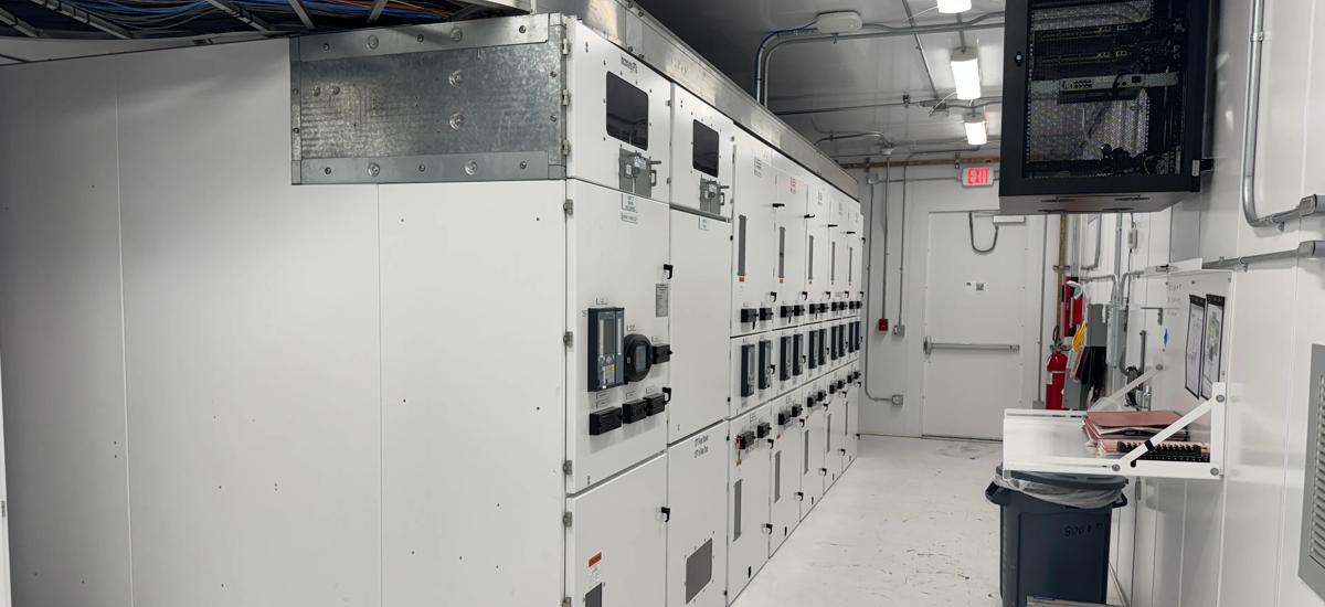 Image of a medium-voltage power distribution unit for a steel plant
