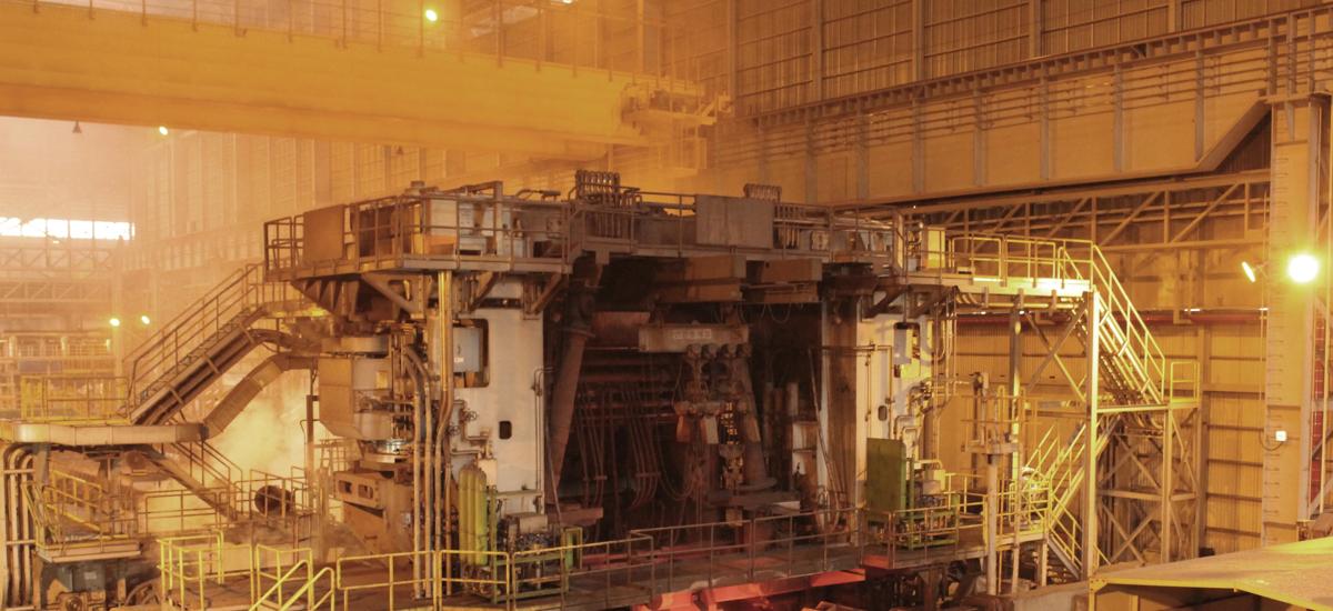 Steel plate mill stand