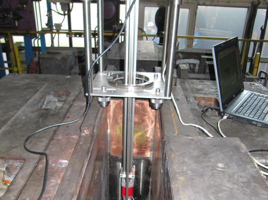 Image of the Mold Checker at the caster mold