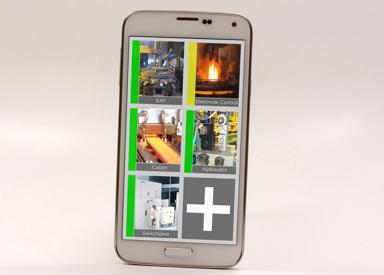 Image of the mobile dashboard application for remote monitoring included in the EAF condition monitoring system