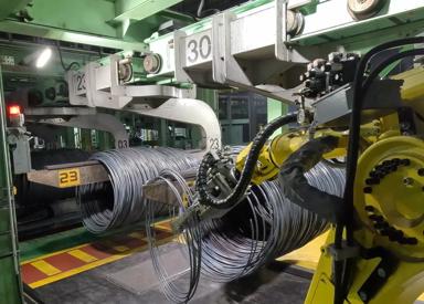 TrimRob autonomous coil trimming and sampling robot from Primetals Technologies.