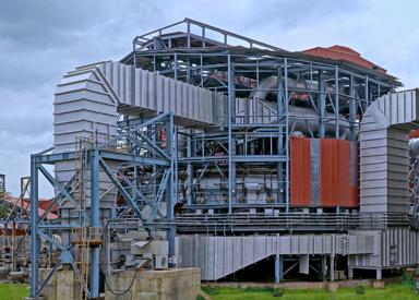 Image of the circular pelletizing plant in India