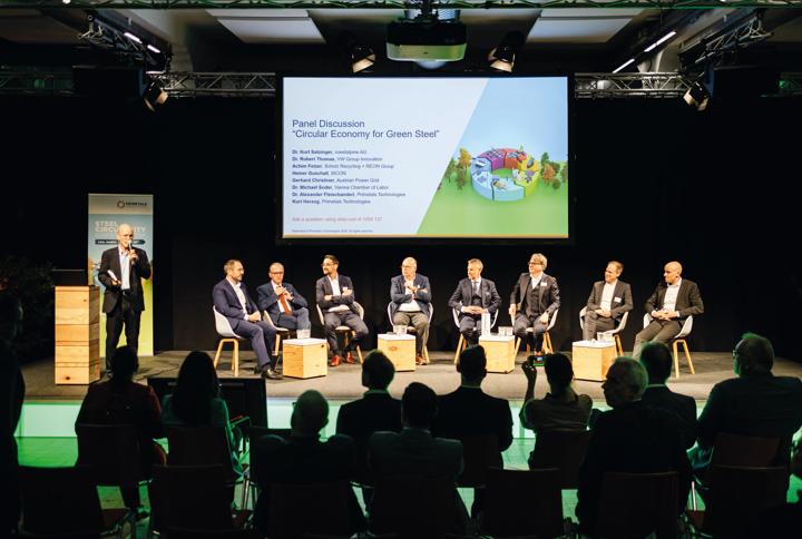 Image of the Panel Discussion "Circular Economy for Green Steel" from the Steel Circularity Conference 2024