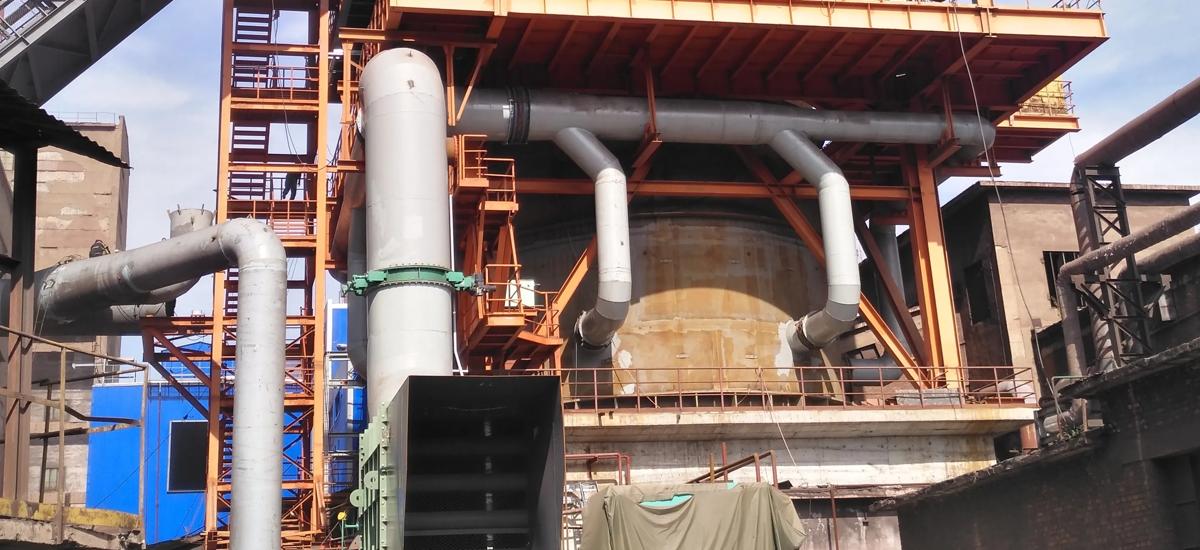 Sinter shaft cooler: cooling air distribution ducts