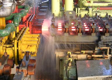 PQS heat-treatment system in multi-slit operation in a bar mill