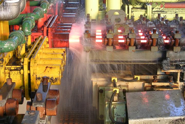 PQS heat-treatment system in multi-slit operation in a bar mill