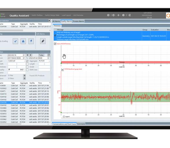 Screenshot of software Trough-Process Quality Control (TPQC)