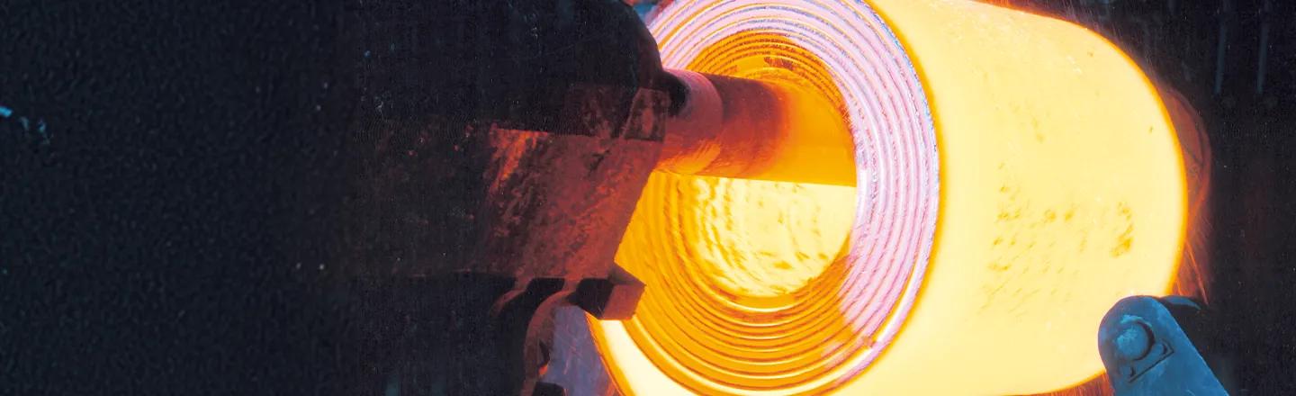 hot coil in hot strip mill coilbox