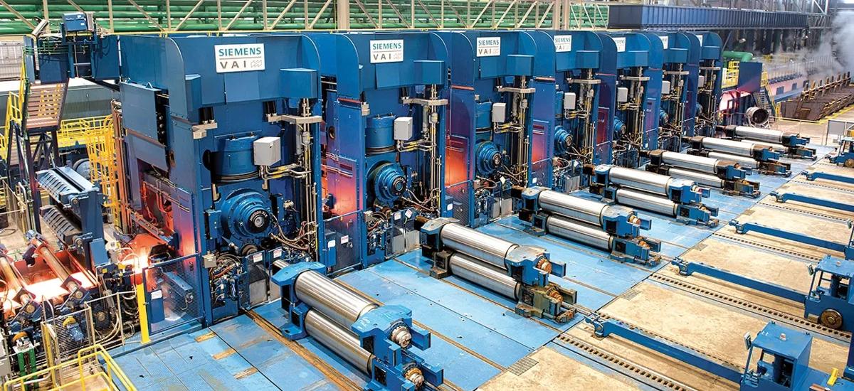 7-stand, 4-high finishing mill