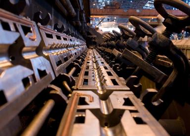 A close up of the nozzles within the Morgan Water Boxes offering efficient in-line cooling