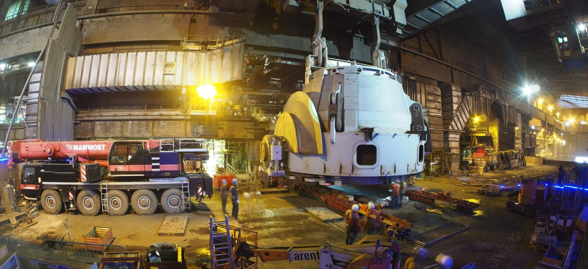 LD converter at erection in the Steelmaking Shop