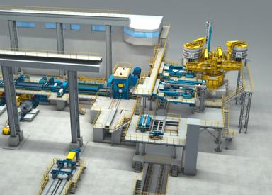 Castrip twin-roll casting plant rendering